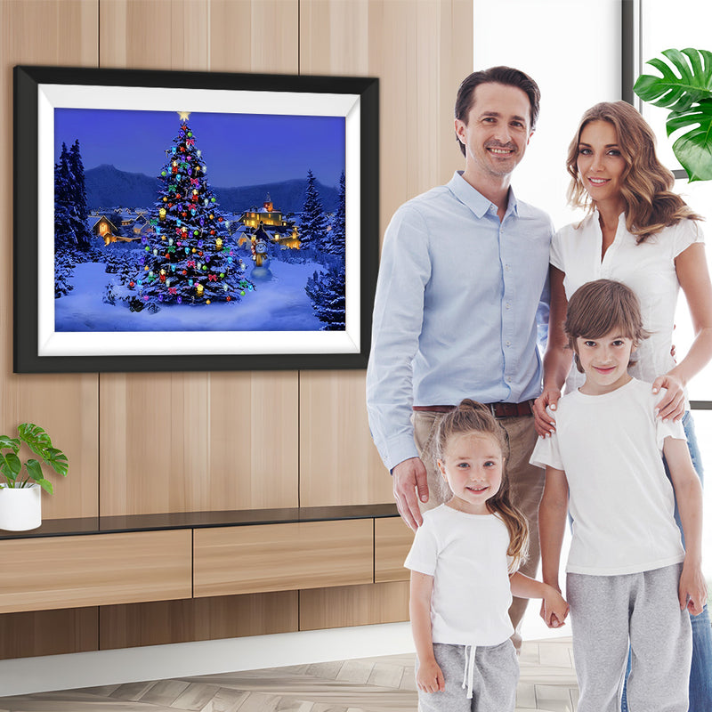 Weihnachtsbaum in der Nacht Diamond Painting