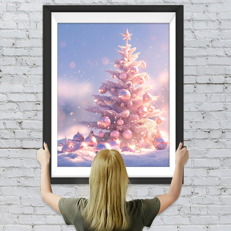 Weihnachtsbaum in Schnee Diamond Painting