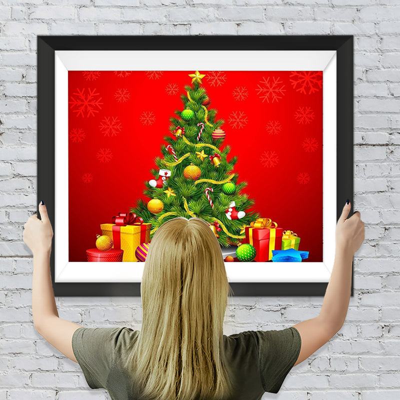 Weihnachtsbaum und Geschenke Diamond Painting