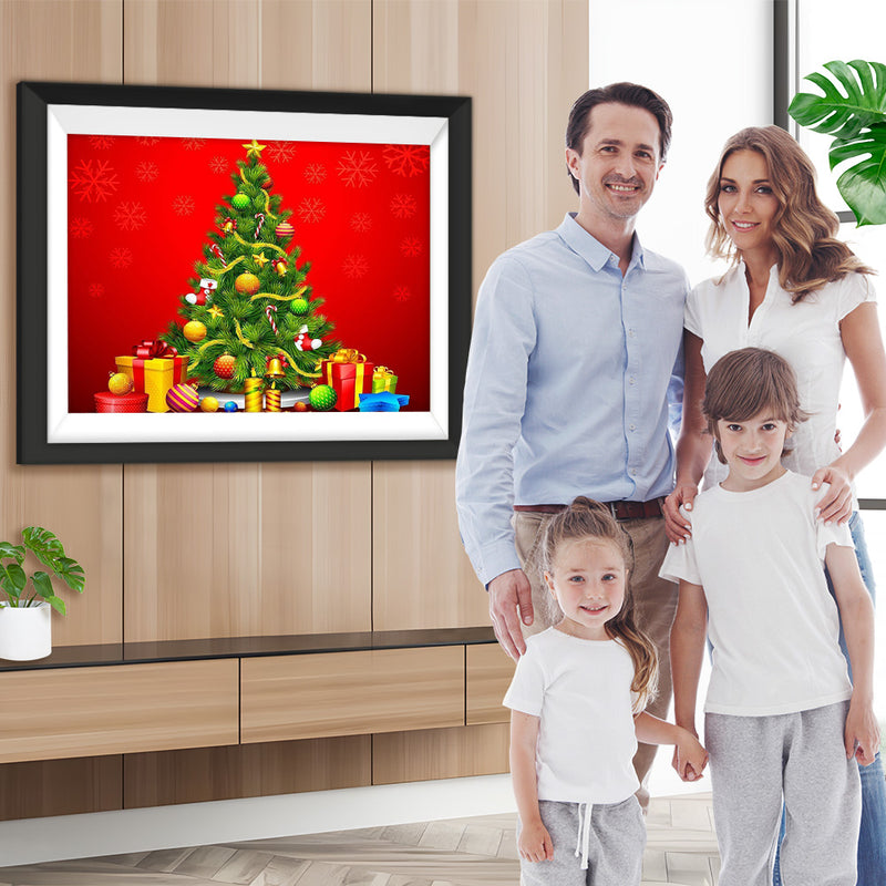 Weihnachtsbaum und Geschenke Diamond Painting