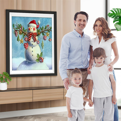 Weihnachtsbaum und Schneemann Diamond Painting