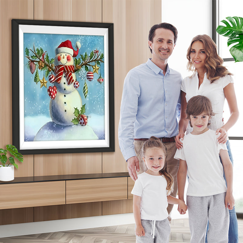 Weihnachtsbaum und Schneemann Diamond Painting