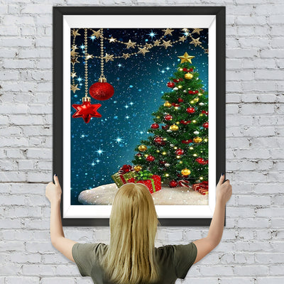 Weihnachtsbaum und Weihnachtsgeschenke Diamond Painting