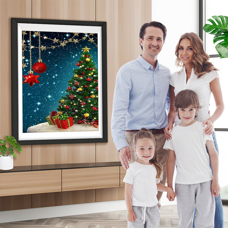 Weihnachtsbaum und Weihnachtsgeschenke Diamond Painting