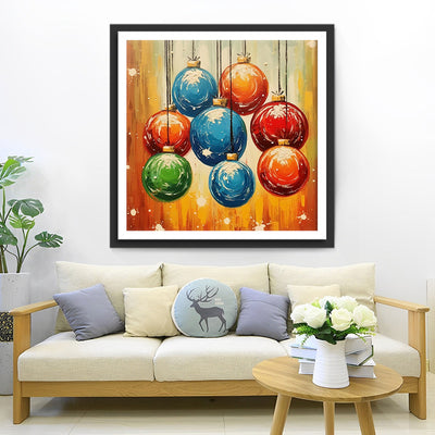 Weihnachtsdekoration Kugeln Diamond Painting
