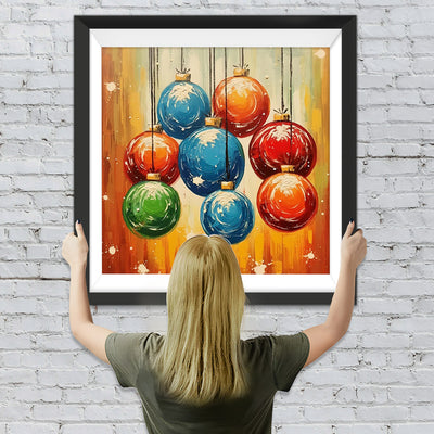 Weihnachtsdekoration Kugeln Diamond Painting