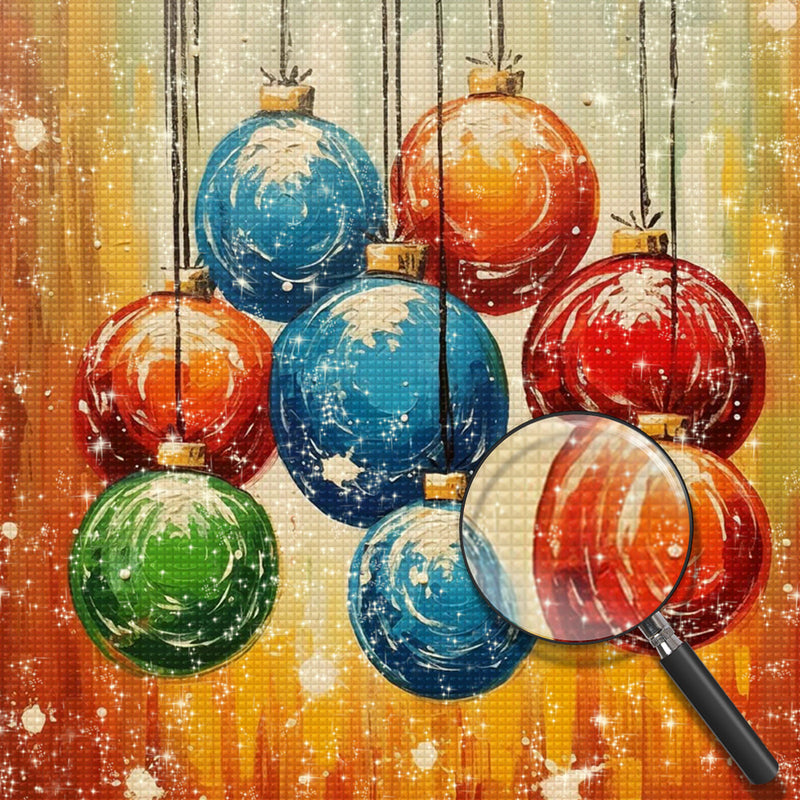 Weihnachtsdekoration Kugeln Diamond Painting