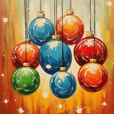 Weihnachtsdekoration Kugeln Diamond Painting
