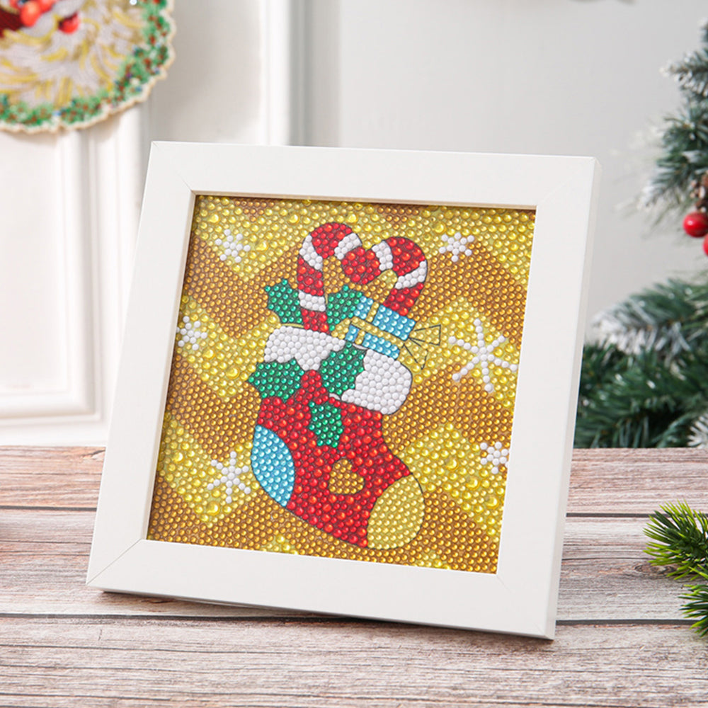 Weihnachtsgeschenk Socke Mini-Kristallpünktchen Diamond Painting