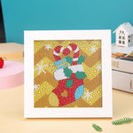 Weihnachtsgeschenk Socke Mini-Kristallpünktchen Diamond Painting