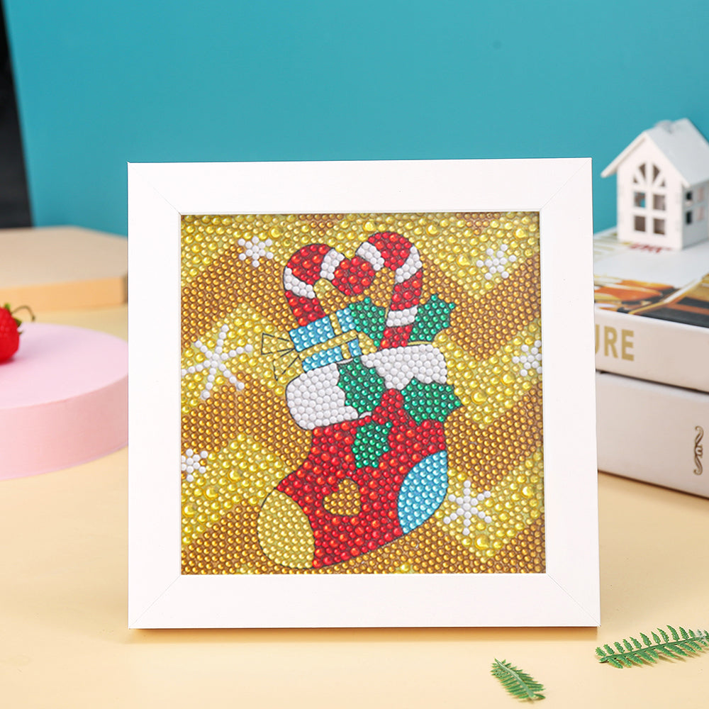 Weihnachtsgeschenk Socke Mini-Kristallpünktchen Diamond Painting