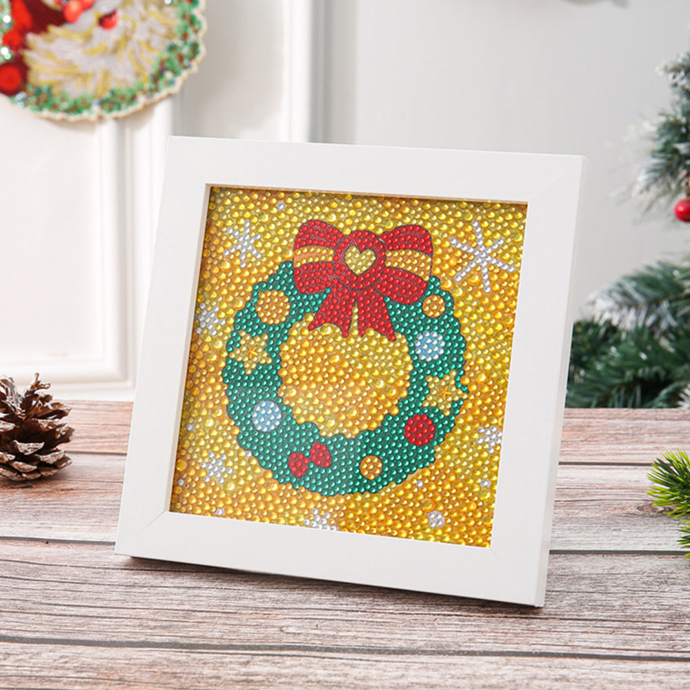 Weihnachtskranz Mini-Kristallpünktchen Diamond Painting