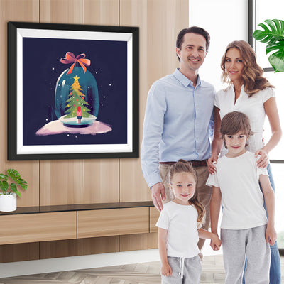 Weihnachtsmädchen-Kristallkugel Diamond Painting
