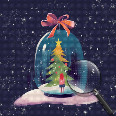 Weihnachtsmädchen-Kristallkugel Diamond Painting