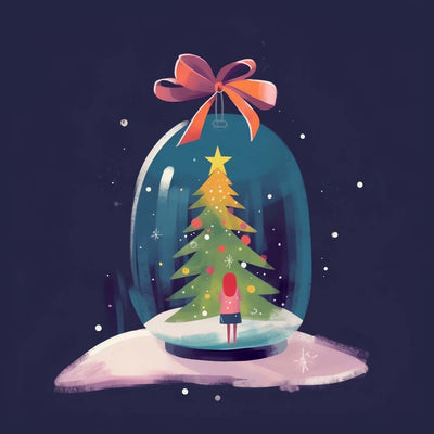 Weihnachtsmädchen-Kristallkugel Diamond Painting