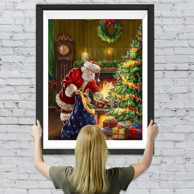 Weihnachtsmann Geschenke Weihnachtsbaum Diamond Painting