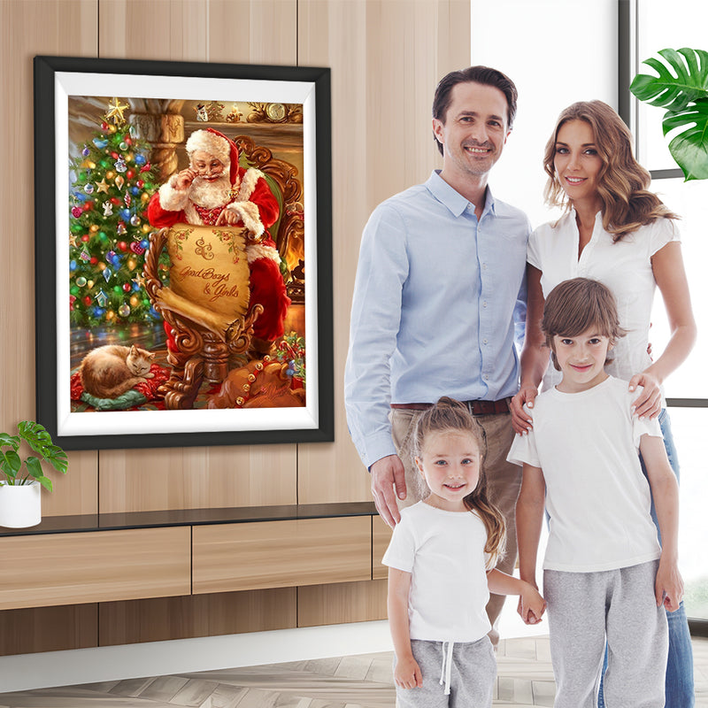 Weihnachtsmann Geschenkeliste Diamond Painting