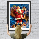 Weihnachtsmann, Hase und Elch Diamond Painting