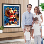 Weihnachtsmann, Hase und Elch Diamond Painting