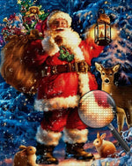 Weihnachtsmann, Hase und Elch Diamond Painting