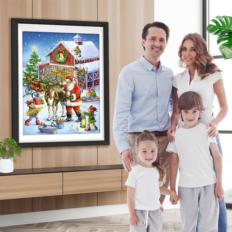 Weihnachtsmann Kinder Rentier Diamond Painting