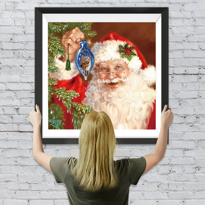 Weihnachtsmann mit Brille Diamond Painting