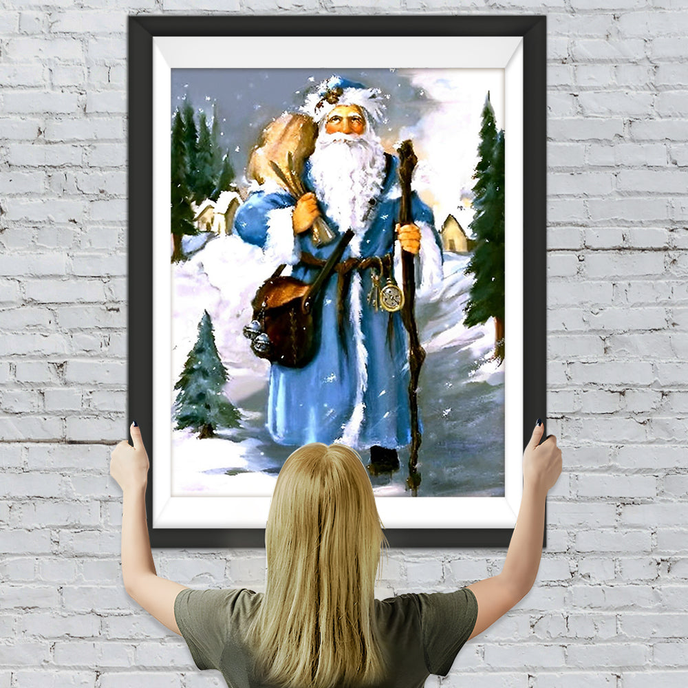 Weihnachtsmann mit Gehstock Diamond Painting