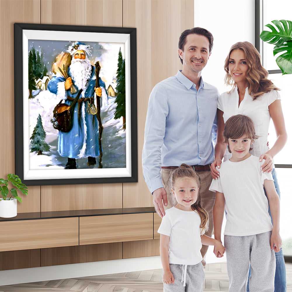 Weihnachtsmann mit Gehstock Diamond Painting