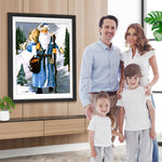 Weihnachtsmann mit Gehstock Diamond Painting