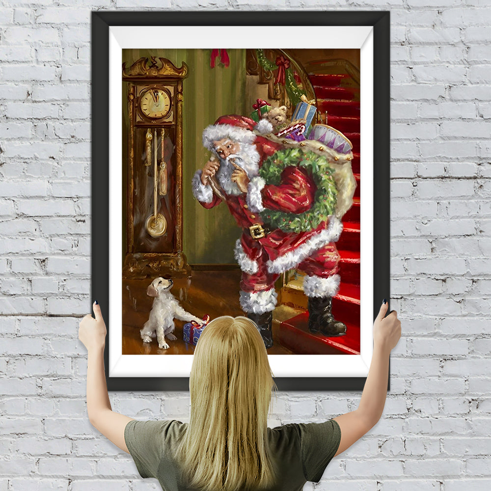 Weihnachtsmann mit Geschenken Diamond Painting