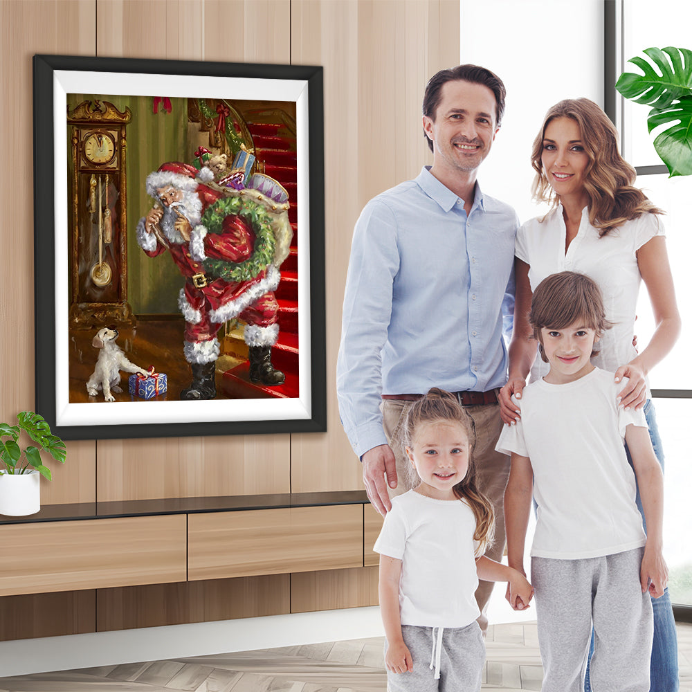 Weihnachtsmann mit Geschenken Diamond Painting