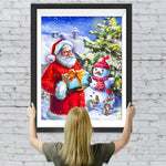 Weihnachtsmann mit Geschenken Diamond Painting