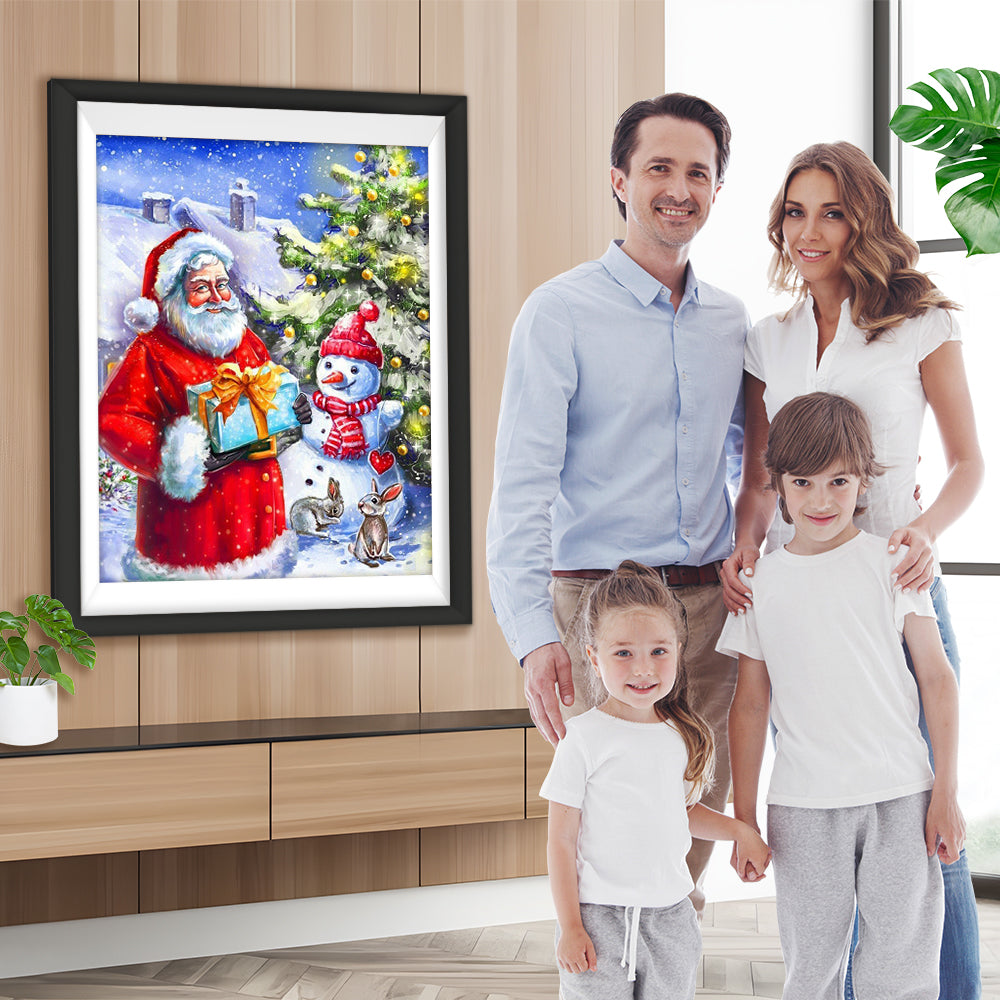 Weihnachtsmann mit Geschenken Diamond Painting