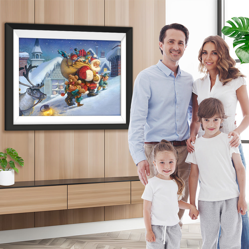 Weihnachtsmann mit Geschenken Diamond Painting
