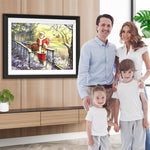 Weihnachtsmann mit Obst auf der Brücke Diamond Painting