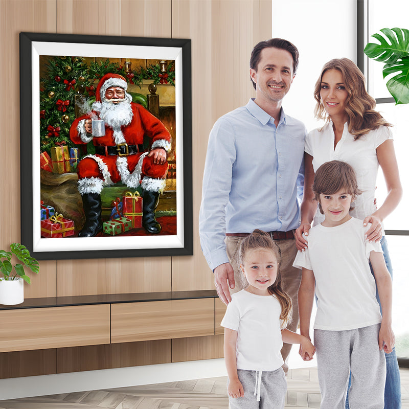 Weihnachtsmann mit Tee Diamond Painting