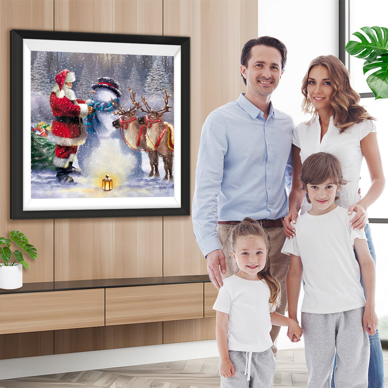 Weihnachtsmann Schneemann Diamond Painting