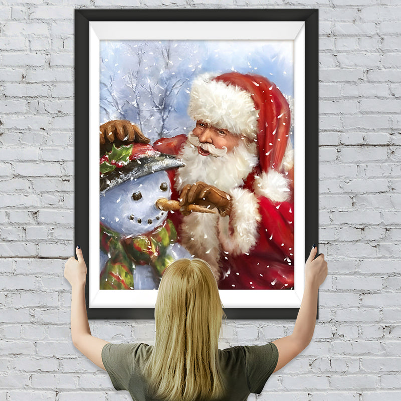 Weihnachtsmann Schneemann Diamond Painting