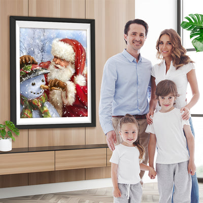 Weihnachtsmann Schneemann Diamond Painting