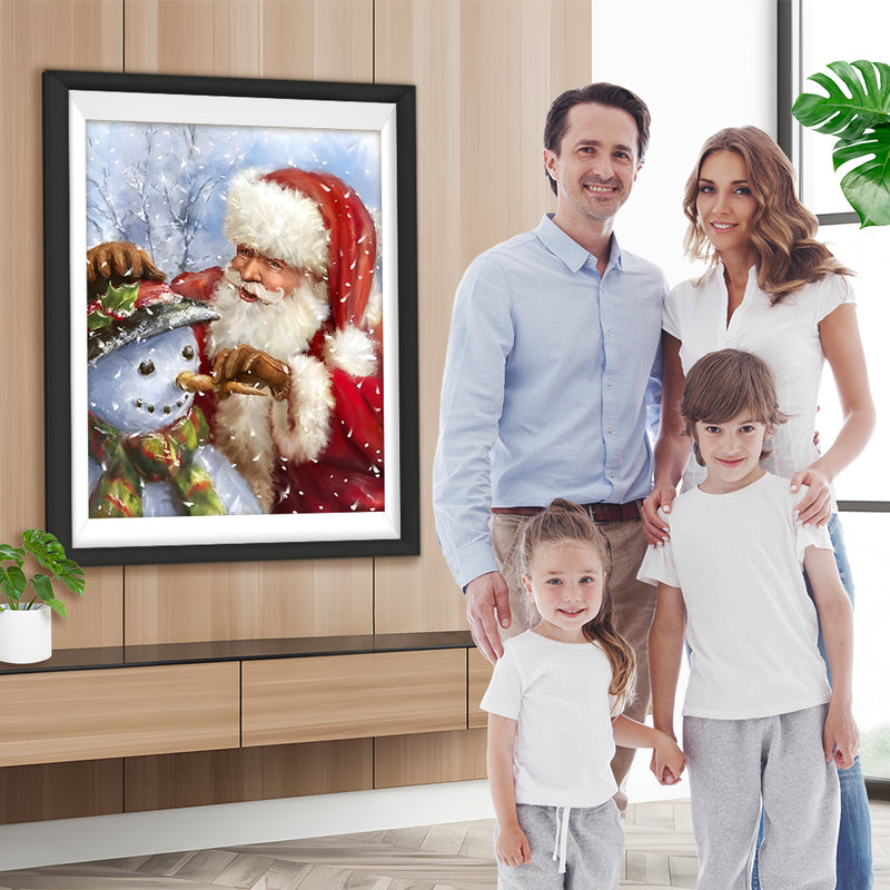 Weihnachtsmann Schneemann Diamond Painting