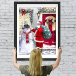Weihnachtsmann Schneemann Diamond Painting