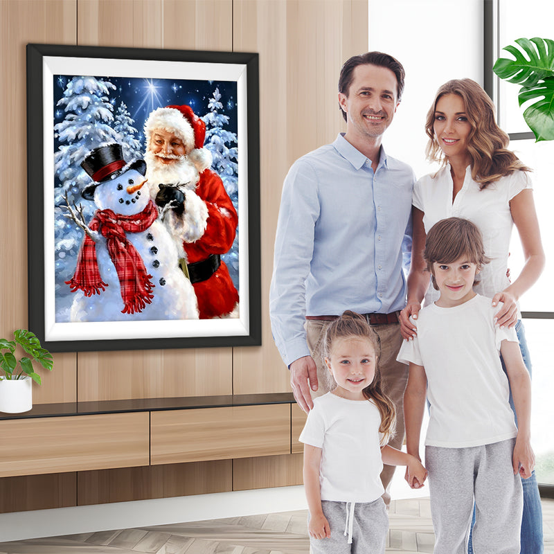 Weihnachtsmann Schneemann Diamond Painting