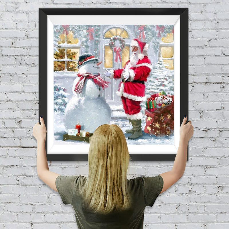 Weihnachtsmann Schneemann Diamond Painting