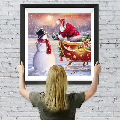 Weihnachtsmann Schneemann Geschenke Diamond Painting