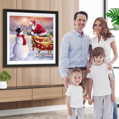 Weihnachtsmann Schneemann Geschenke Diamond Painting