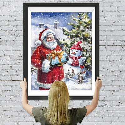 Weihnachtsmann, Schneemann, Weihnachtsbaum Diamond Painting