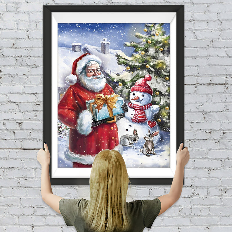 Weihnachtsmann, Schneemann, Weihnachtsbaum Diamond Painting