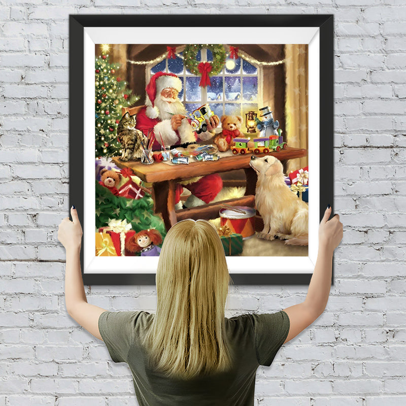 Weihnachtsmann Spielzeuge Hund Diamond Painting