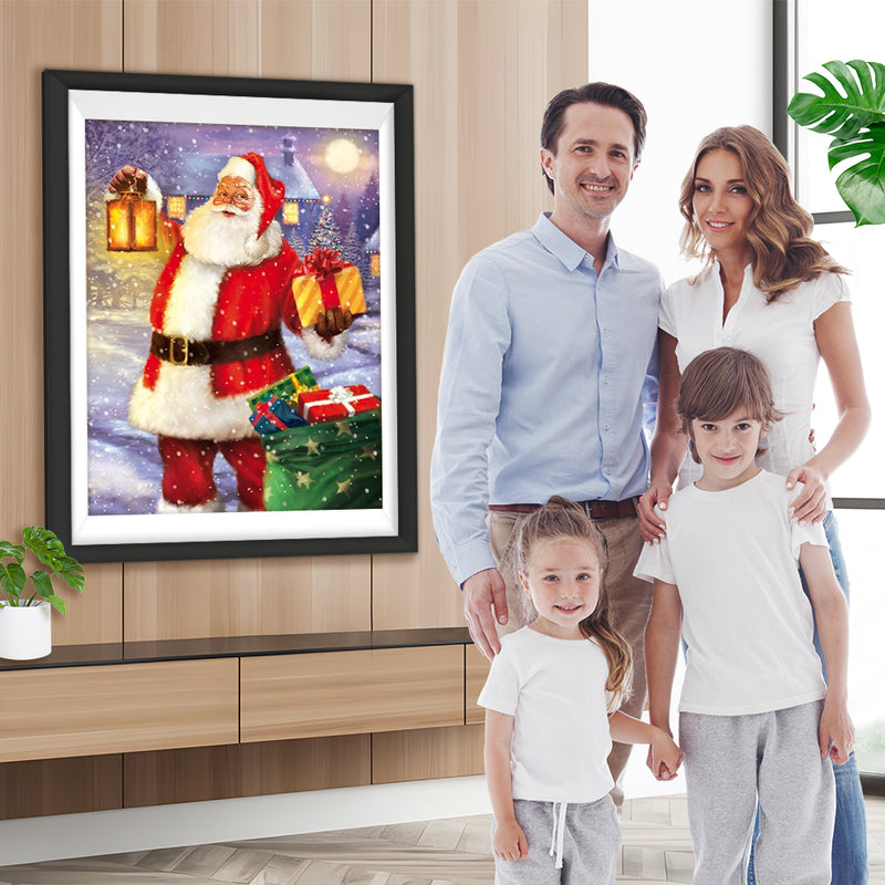 Weihnachtsmann und Geschenksack Diamond Painting