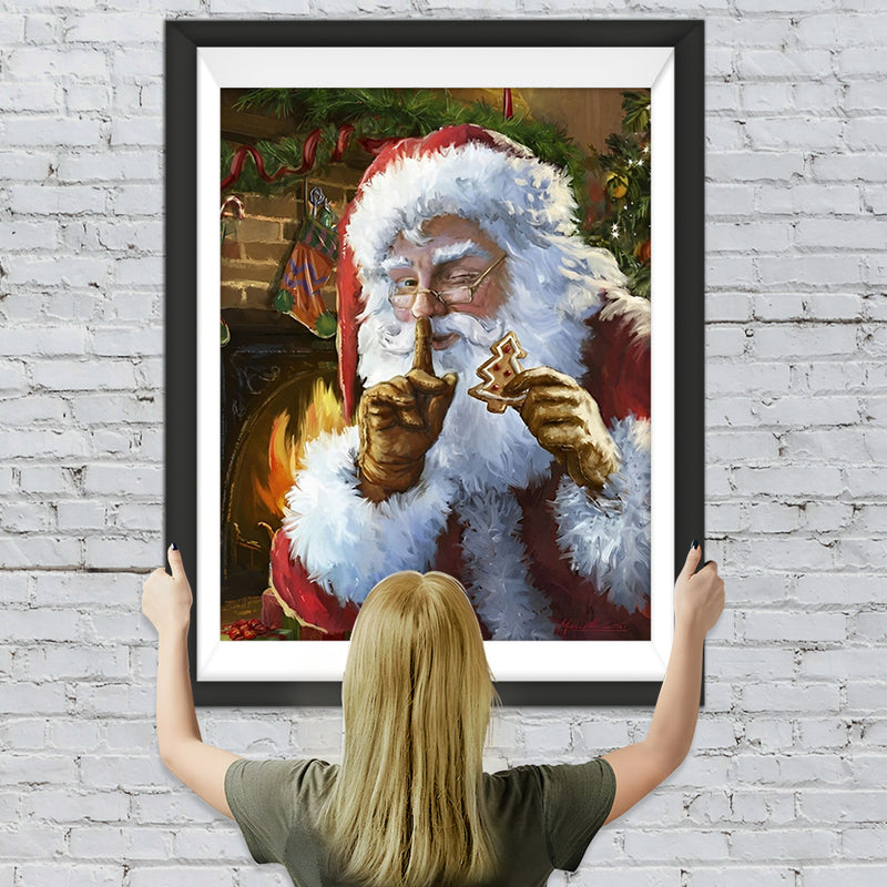 Weihnachtsmann und Kekse Diamond Painting